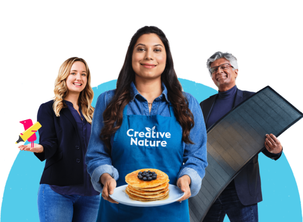 Lady with pancakes